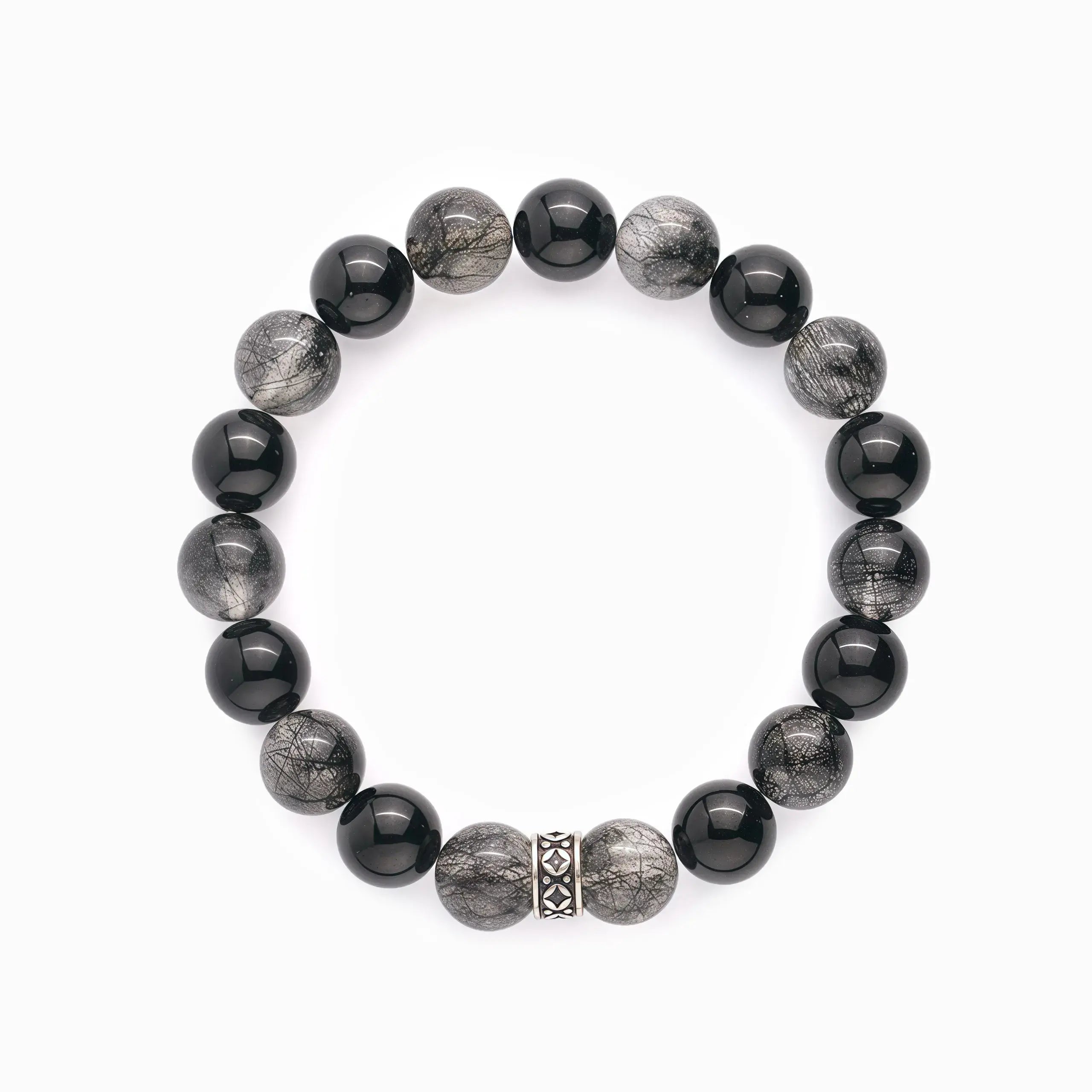 Black Rutilated Quartz Black Tourmaline Bracelet – Midnight Aura