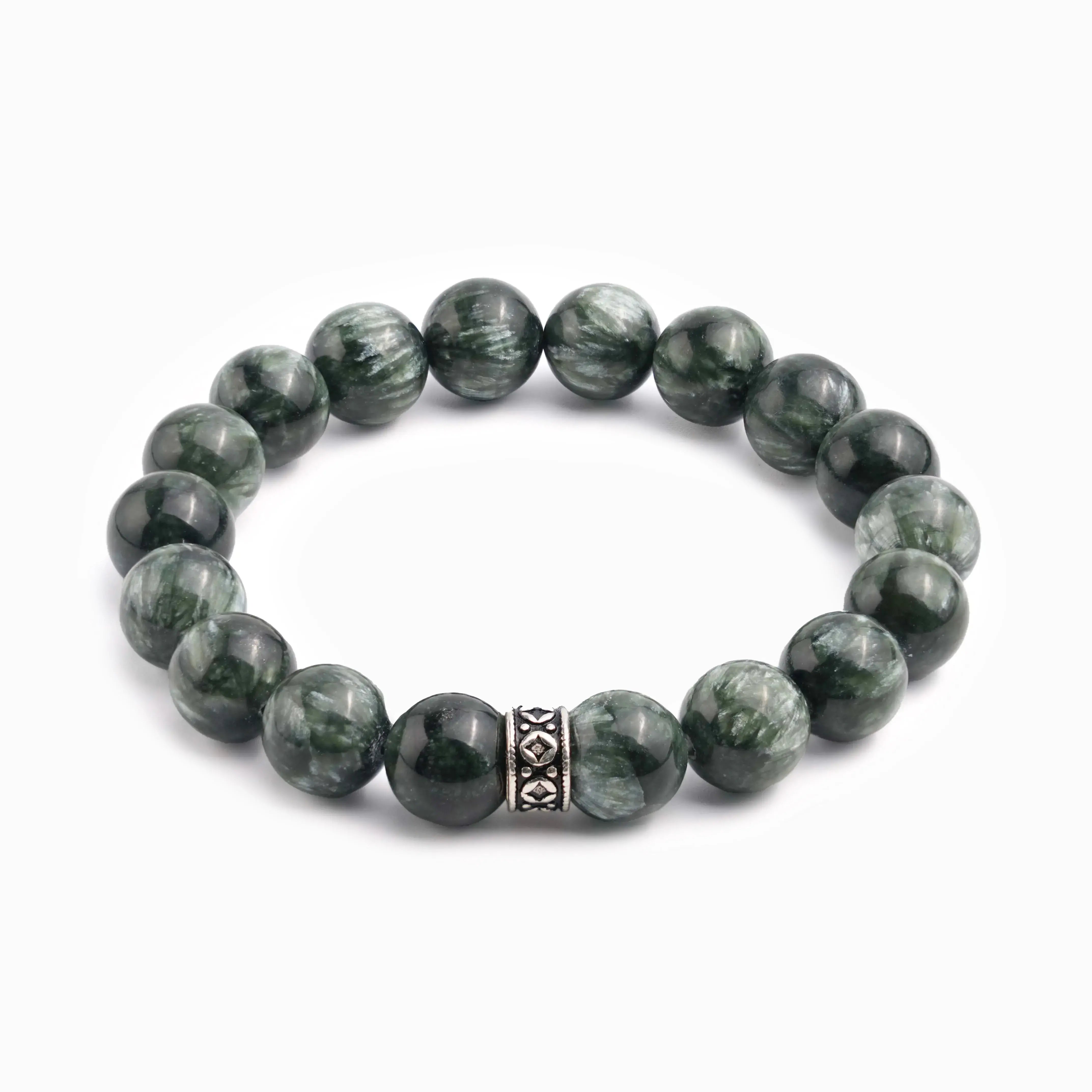 Green Seraphinite Bracelet – Forest Majesty