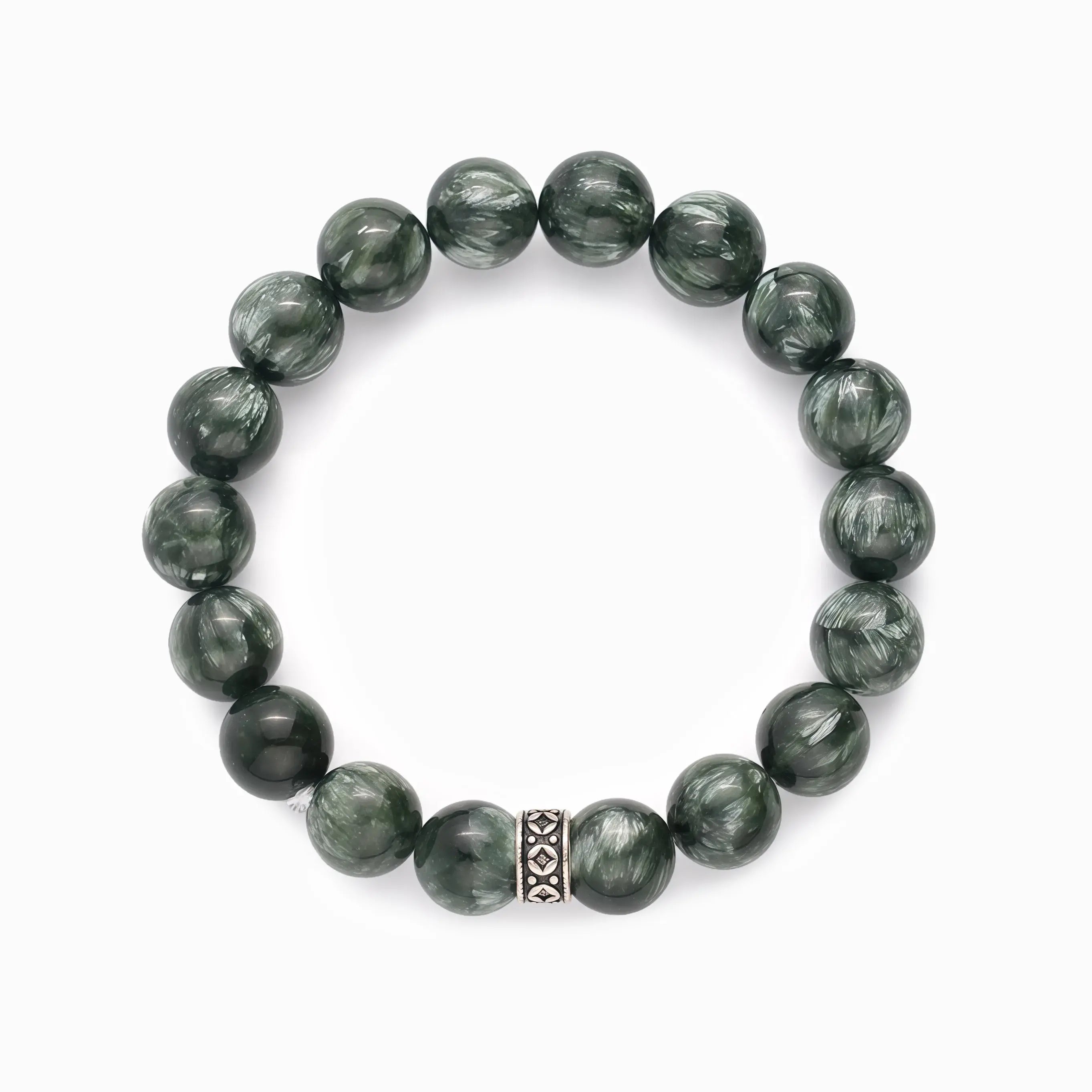 Green Seraphinite Bracelet – Forest Majesty