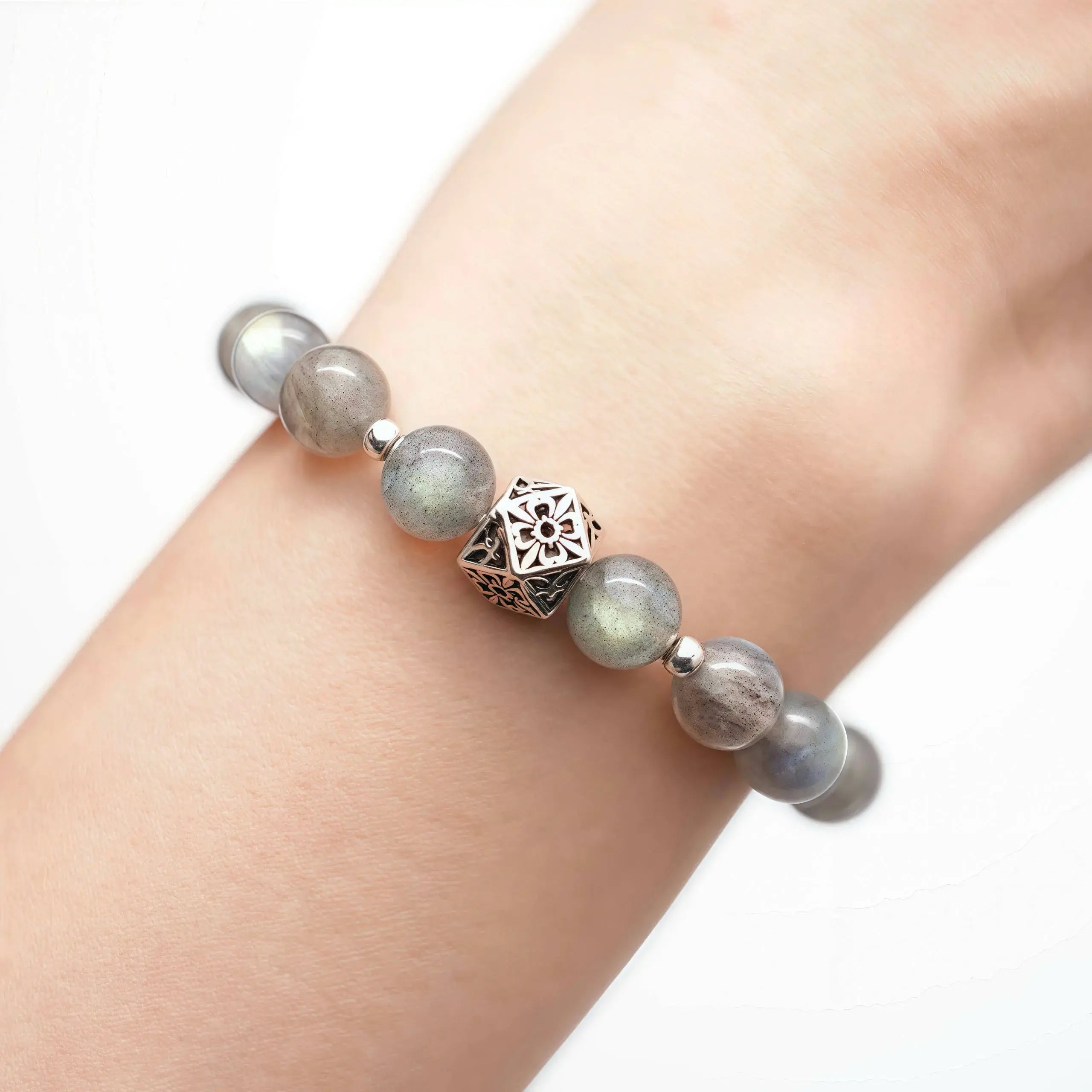 Gray Moonstone Bracelet - Lunar Whisper