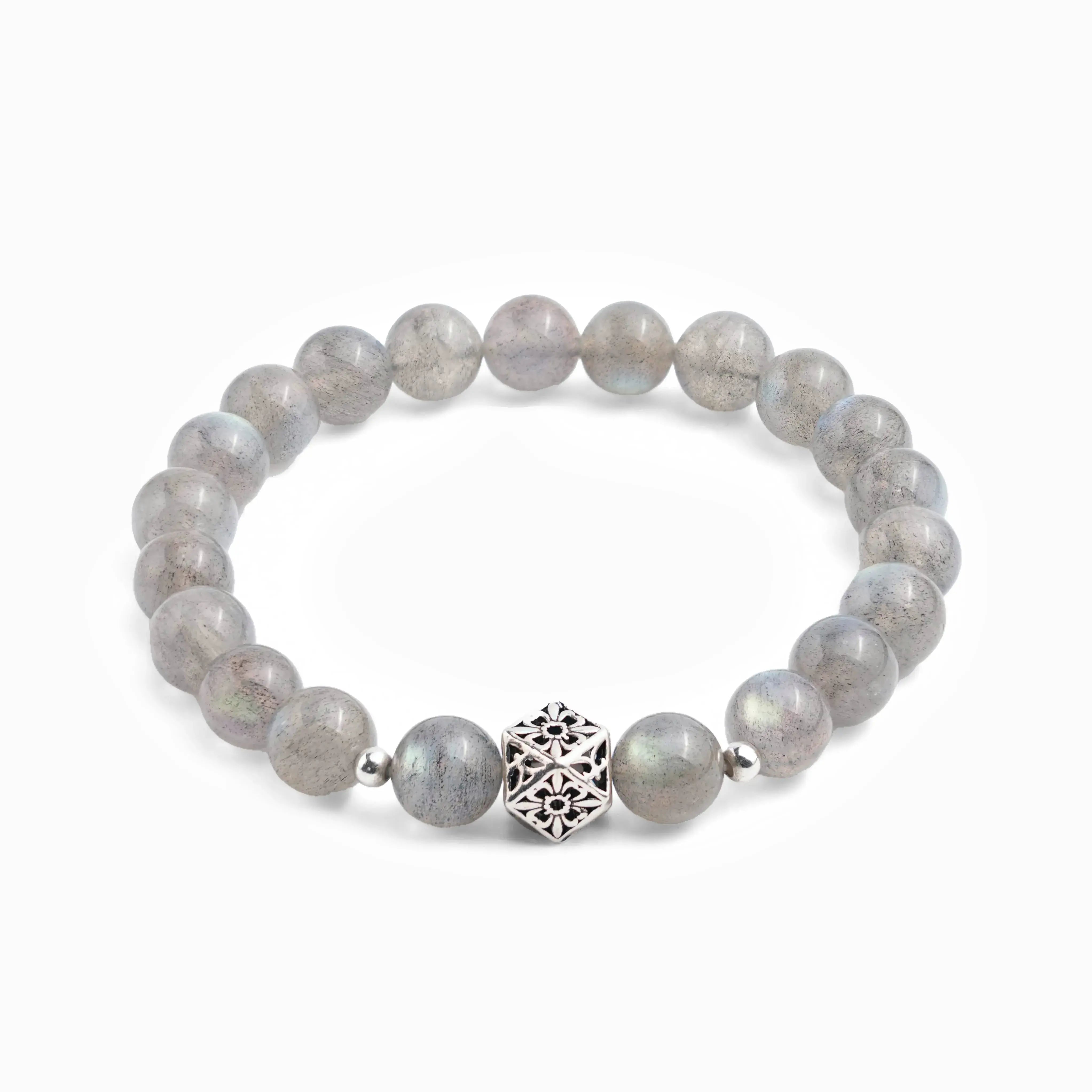 Gray Moonstone Bracelet - Lunar Whisper
