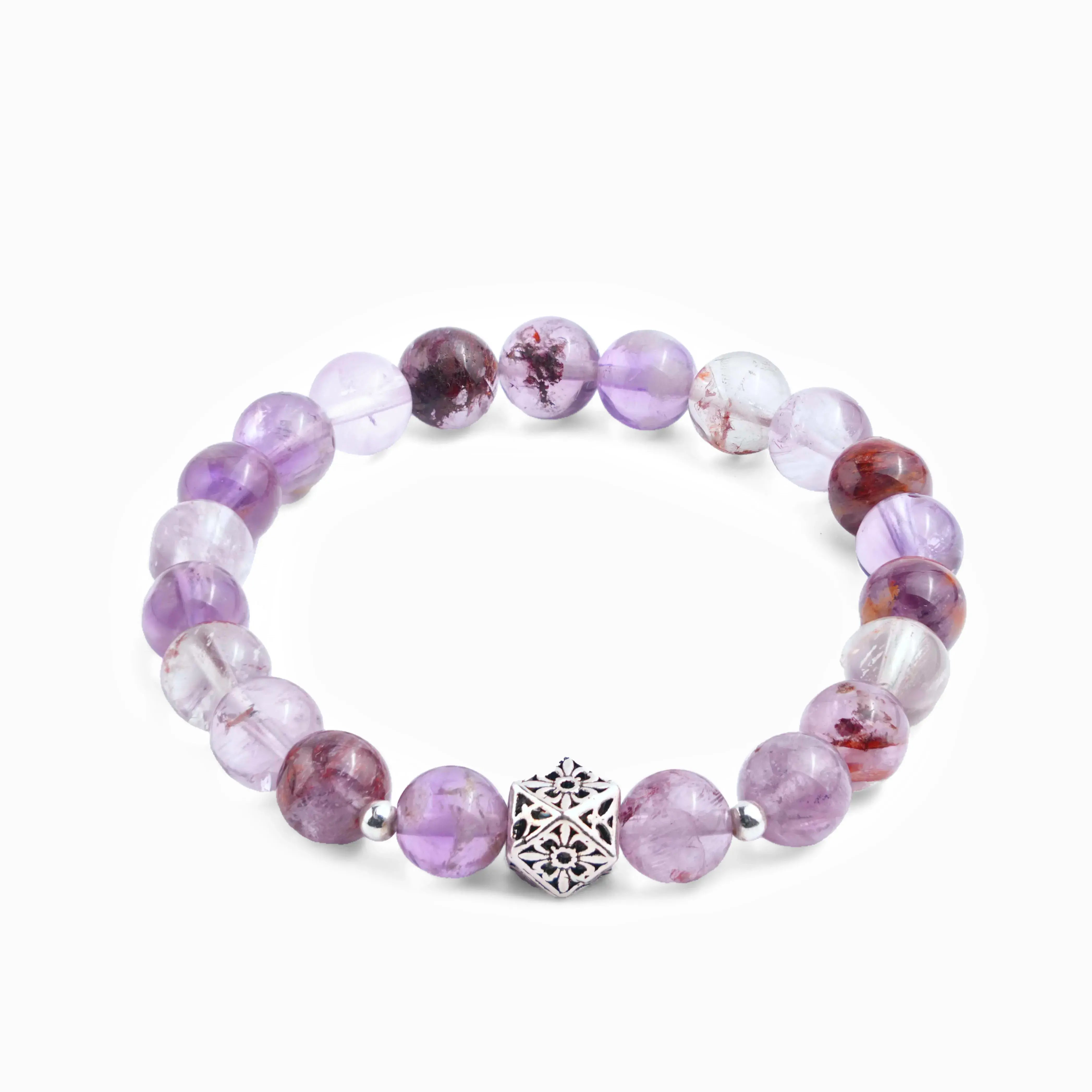 Purple Phantom Quartz Bracelet – Lavender Mirage