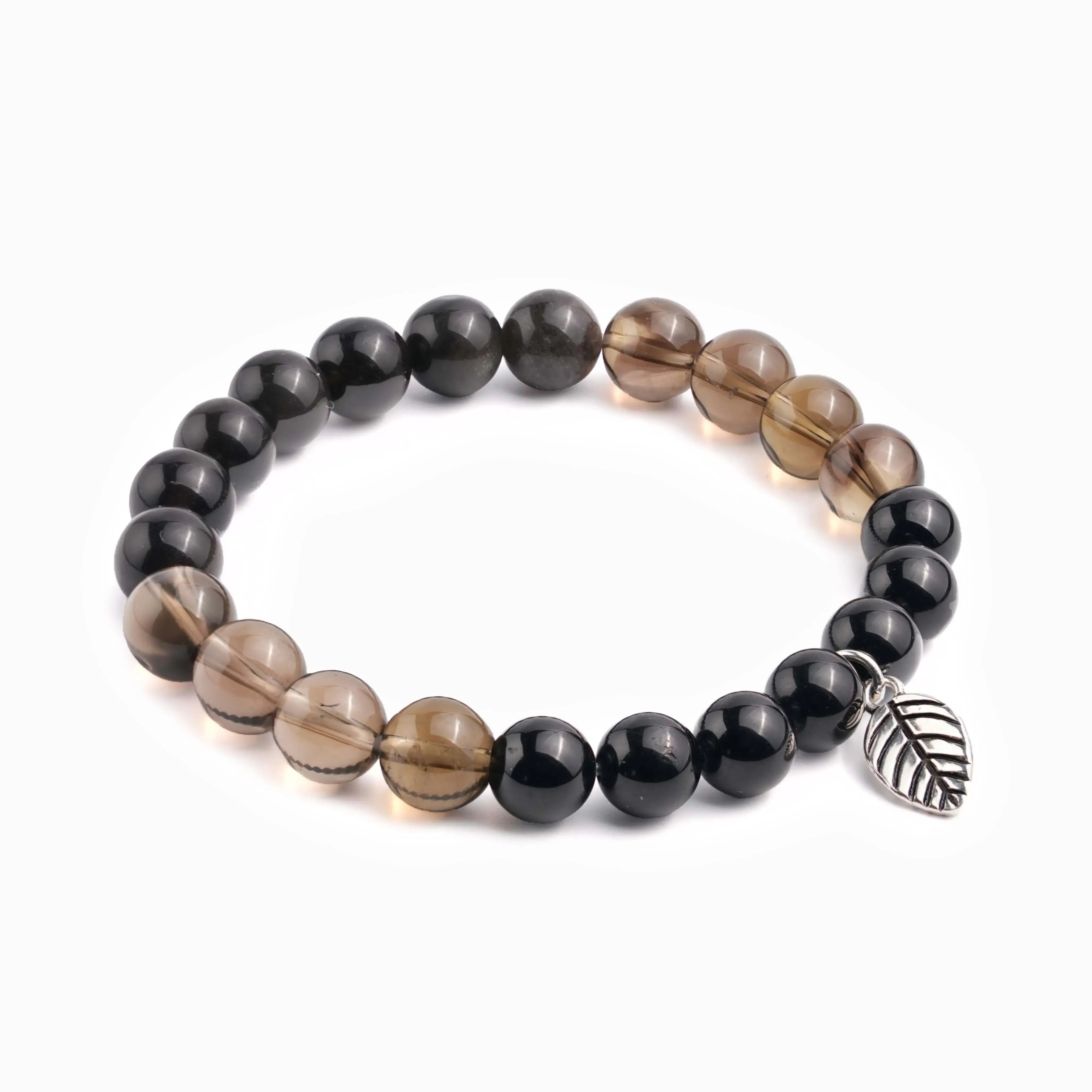 Black Tourmaline Smoky Quartz Bracelet – Enchanted Night