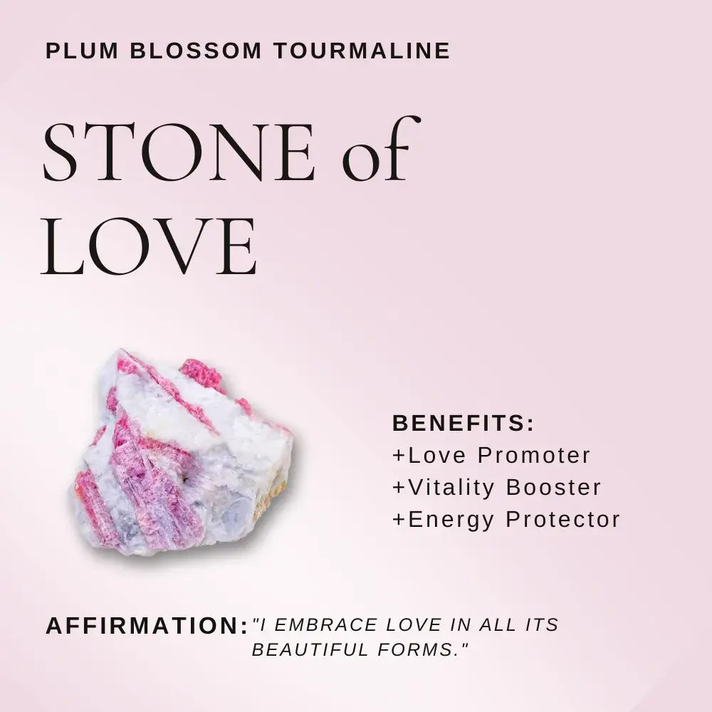 Mini Plum Blossom Tourmaline Cluster Plant – Handmade Spiritual Gift & Desk Decor